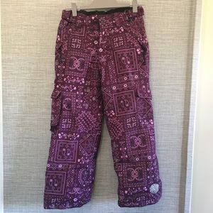 Purple Snow Pants by Ride Snowboards Girls Size S